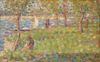Estudio para La Grande Jatte, 1884-1885 de Georges Pierre Seurat