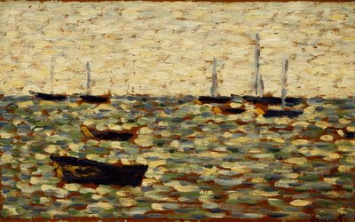 El mar en Grandcamp, 1885 de Georges Pierre Seurat
