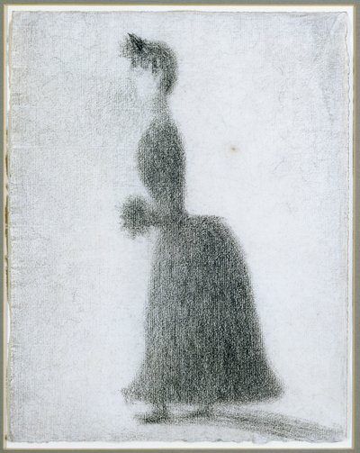 El caminante con un manguito, c.1884 de Georges Pierre Seurat