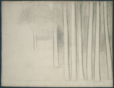 Troncos de árbol (estudio para La Grande Jatte) de Georges Pierre Seurat