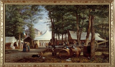 La fiesta de las logias en 1850. Pintura de Georges Prieur (siglo XIX) de Georges Prieur