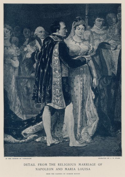 Detalle del matrimonio religioso de Napoleón y María Luisa de Georges Rouget