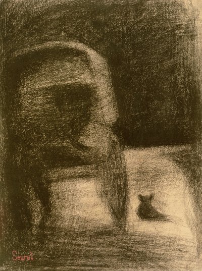 Carruaje y perro, c.1882-84 de Georges Seurat