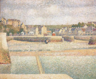 El puerto exterior de Porten-Bessin en marea baja de Georges Seurat