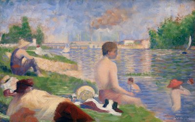 Estudio final para "Bañistas en Asnières" de Georges Seurat