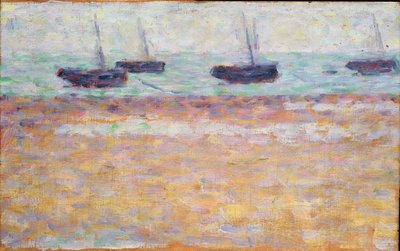 Puerto de Grandcamp (Cuatro Barcos) de Georges Seurat