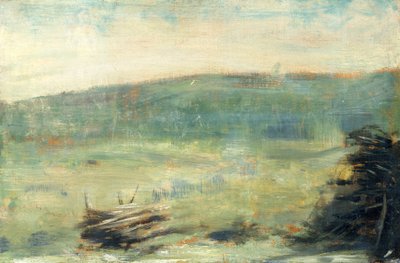 Paisaje en Saint-Ouen de Georges Seurat