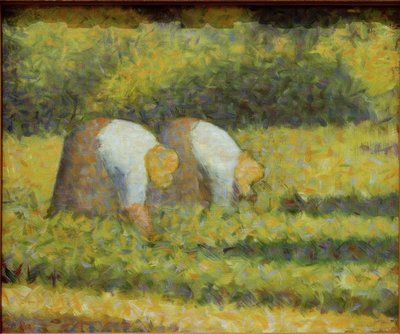 Campesinas trabajando de Georges Seurat