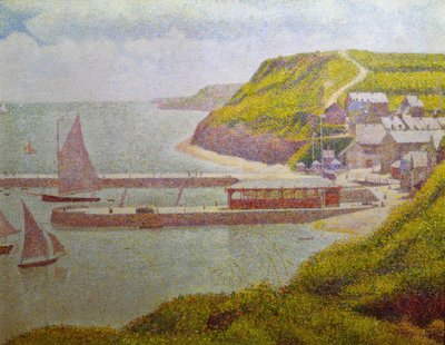 Porten-Bessin, puerto exterior, marea alta (Calvados) de Georges Seurat