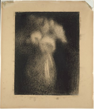 Rosas en un jarrón de Georges Seurat