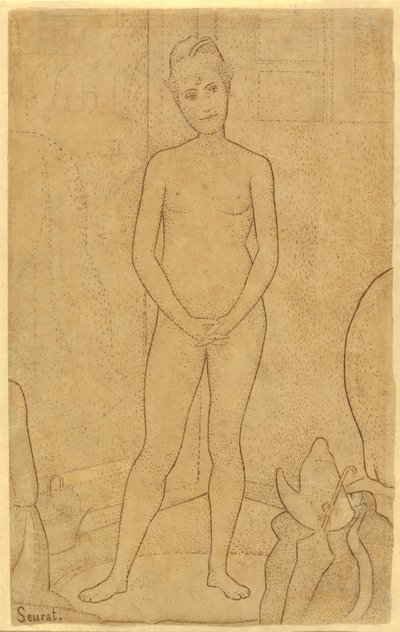 Estudio después de "Las modelos" de Georges Seurat