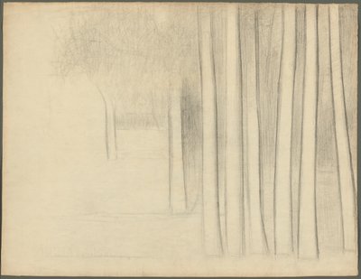 Troncos de árbol (estudio para La Grande Jatte) de Georges Seurat