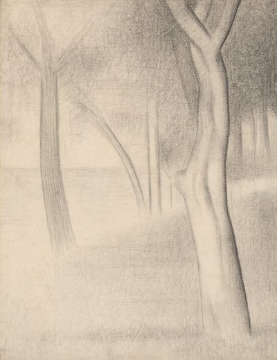 Árboles (estudio para La Grande Jatte) de Georges Seurat