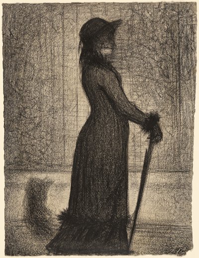 Mujer paseando de Georges Seurat