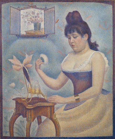 Joven mujer empolvándose, c.1888-90 de Georges Seurat