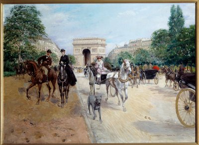 Jinetes y acopladores en la avenida du bois en París de Georges Stein