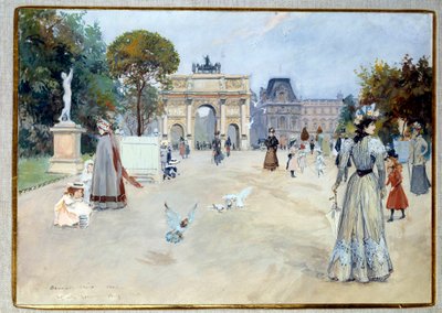 Vista del Jardín de las Tullerías en París de Georges Stein