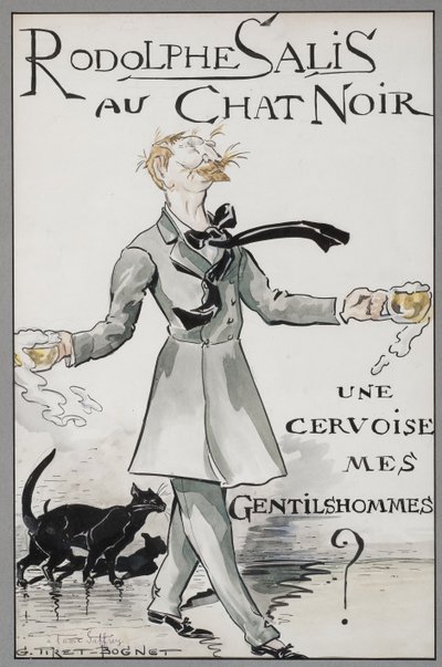Rodolphe Salis en el Chat Noir de Georges Tiret Bognet