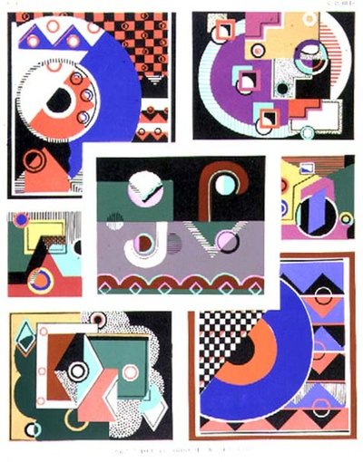 Diseños geométricos, álbum No.1, pub. finales de 1920 de Georges Valmier