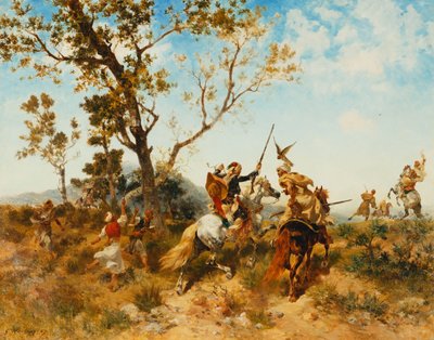 Una fiesta de cetrería árabe, 1907 de Georges Washington
