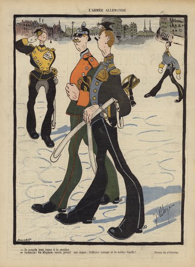 El ejército alemán. Ilustración para Le Rire de Georges d 1878 1937 Ostoya