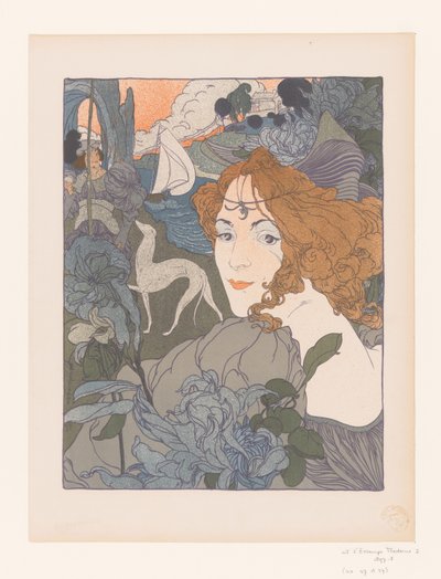 Dama con noble y galgo junto a un río
El regreso de Georges de Feure
