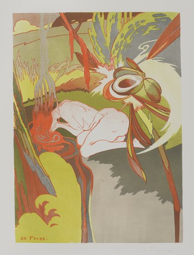 La Fuente del Mal, 1894 (litografía en color sobre papel verjurado) de Georges de Feure