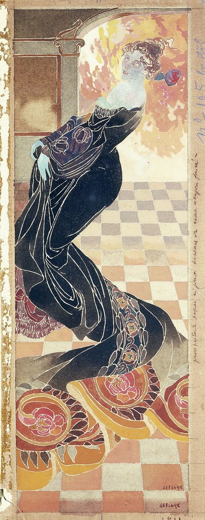 Dama con vestido negro, c.1900 de Georges de Feure