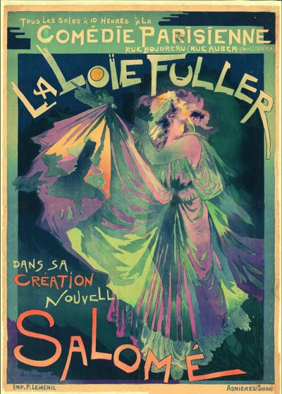 Loïe Fuller como Salomé, 1895 de Georges de . Feure