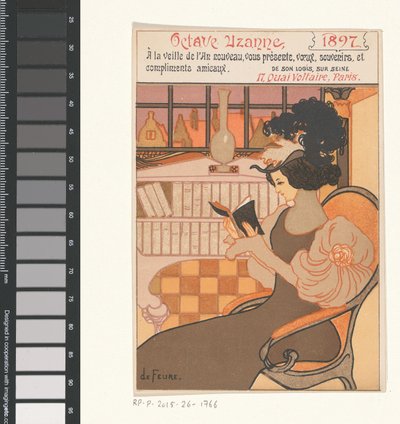 Saludo de Año Nuevo de Octave Uzanne para el año 1897 de Georges de Feure