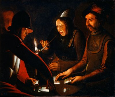 Soldados Jugando a las Cartas, siglo XVII de Georges de La Tour