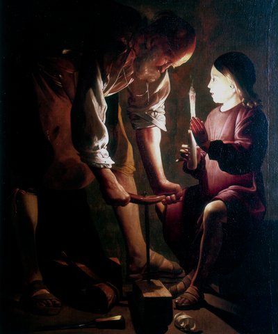 San José el Carpintero, c1640 de Georges de La Tour