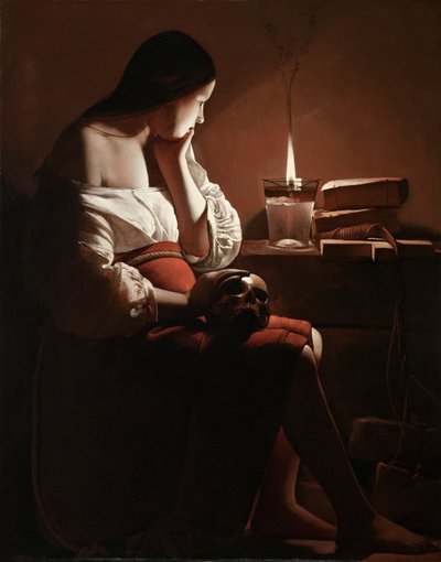 La Magdalena de la llama humeante de Georges de La Tour