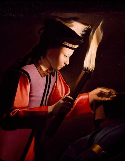 Descubrimiento del cuerpo de San Alexis, por Georges de La Tour (1593-1652), Detalle de Georges de La Tour