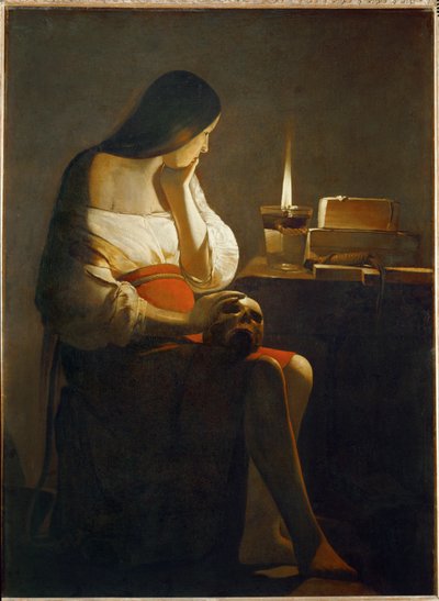 La Madeleine a la Veilleuse - Magdalena con la luz de la noche ... de Georges de La Tour