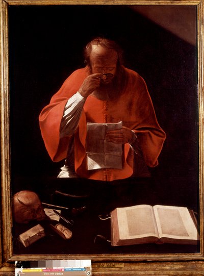 Representación de San Jerónimo leyendo - Pintura de Georges de La Tour de Georges de La Tour