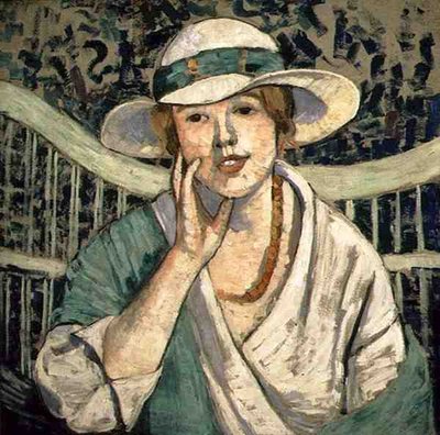 El sombrero blanco y verde de Georgette Agutte