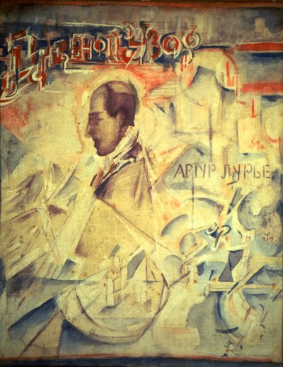 La Agenda. Retrato del compositor Arthur Lourié 1891-1966, 1918 de Georgy Bogdanovich Yakulov