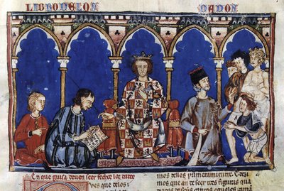 Alfonso X el Sabio as a judge, from his Libro de los Dados (20681403203) de Georgia Levan Ramishvili from Tbilisi