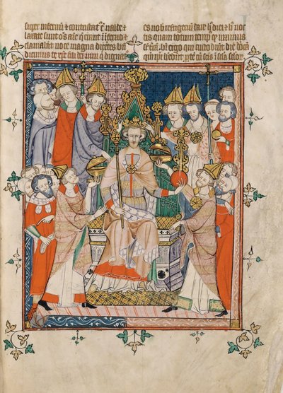 Coronación de Eduardo II del Apocalipsis, Visio Sancti Pauli, MS 020, Corpus Christi College, Cambridge, 1300-25 (28252729249) de Georgia Levan Ramishvili from Tbilisi