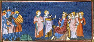 Enrique I de Inglaterra recibiendo a enviados franceses cerca de Gisors, Crónicas de Saint-Denis, 1332-50 (38750784602) de Georgia Levan Ramishvili from Tbilisi