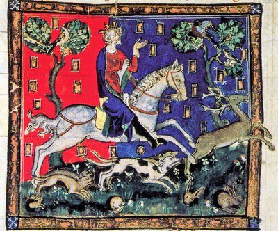 El rey Juan, cazando con perros, De Rege Johanne, 1300-1400 (26101230351) de Georgia Levan Ramishvili from Tbilisi