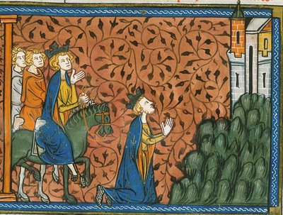 Luis IX en peregrinación a Nazaret, de Chroniques de France ou de St Denis, siglo XIV (22528526100) de Georgia Levan Ramishvili from Tbilisi