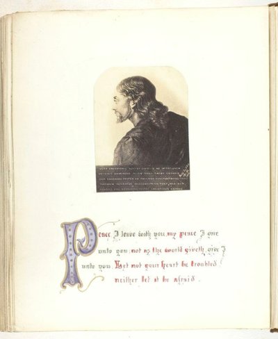 Sin título [ilustración de Jesús con cita bíblica], 1855-1868 de Georgina Cowper