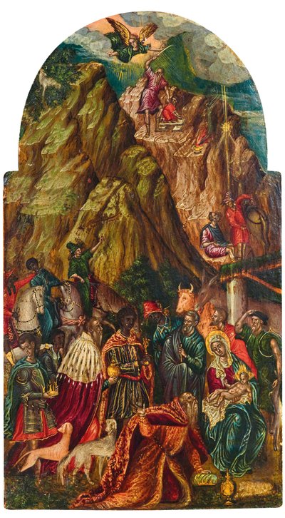 El Sacrificio de Isaac y La Adoración de los Magos, siglo XVI de Georgios Klontzas