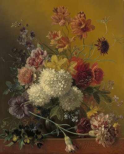 Naturaleza muerta con flores de Georgius Jacobus Johannes van Os
