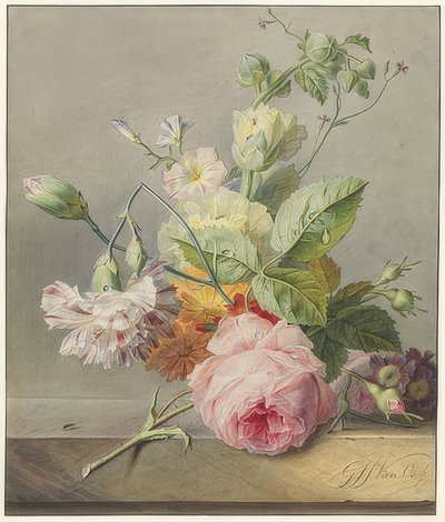 Bodegón de flores de Georgius Jacobus Johannes van Os