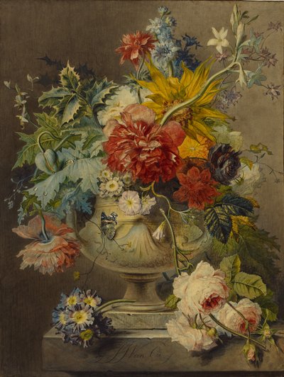 Ramo de flores en un jarrón de Georgius Jacobus Johannes van Os