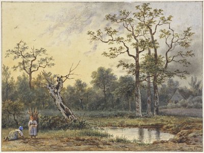 Paisaje con dos espigadoras de Georgius Jacobus Johannes van Os