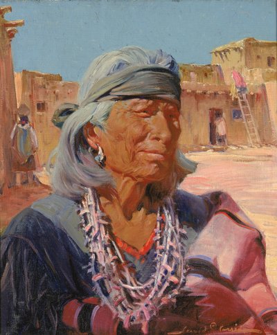 Viejo Hombre de Zuni, Sumo Sacerdote Cacique, 1924 de Gerald Cassidy